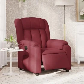 Sillón reclinable eléctrico tela rojo tinto de , Sillones - Ref: Foro24-3205295, Precio: 273,39 €, Descuento: %