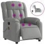 Sillón reclinable de masaje eléctrico tela gris claro de , Sillones - Ref: Foro24-3205304, Precio: 272,03 €, Descuento: %