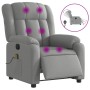 Sillón reclinable de masaje eléctrico tela gris claro de , Sillones - Ref: Foro24-3205304, Precio: 265,27 €, Descuento: %