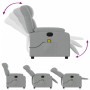 Sillón reclinable de masaje eléctrico tela gris claro de , Sillones - Ref: Foro24-3205304, Precio: 265,27 €, Descuento: %
