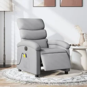 Sillón reclinable de masaje eléctrico tela gris claro de , Sillones - Ref: Foro24-3203966, Precio: 255,82 €, Descuento: %