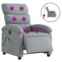 Sillón reclinable de masaje eléctrico tela gris claro de , Sillones - Ref: Foro24-3203966, Precio: 251,23 €, Descuento: %
