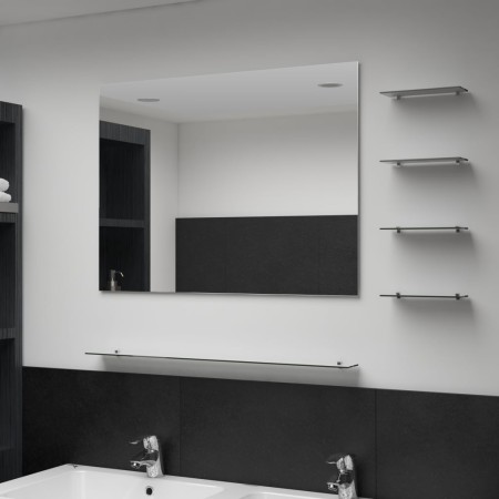 Espejo de pared con 5 estantes plateado 80x60 cm de vidaXL, Espejos - Ref: Foro24-249445, Precio: 56,28 €, Descuento: %