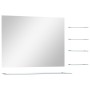 Espejo de pared con 5 estantes plateado 80x60 cm de vidaXL, Espejos - Ref: Foro24-249445, Precio: 56,28 €, Descuento: %