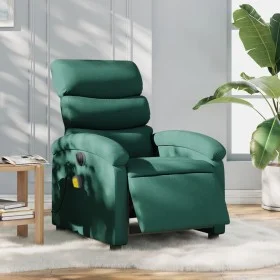 Dark green electric massage recliner chair by , Armchairs - Ref: Foro24-3203972, Price: 274,10 €, Discount: %