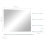 Espejo de pared con 5 estantes plateado 80x60 cm de vidaXL, Espejos - Ref: Foro24-249445, Precio: 56,28 €, Descuento: %