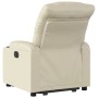 Sillón reclinable elevable eléctrico de cuero sintético crema de , Sillones - Ref: Foro24-3206614, Precio: 326,69 €, Descuent...