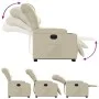 Sillón reclinable elevable eléctrico de cuero sintético crema de , Sillones - Ref: Foro24-3206614, Precio: 357,74 €, Descuent...