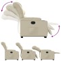 Sillón reclinable elevable eléctrico de cuero sintético crema de , Sillones - Ref: Foro24-3206614, Precio: 326,69 €, Descuent...