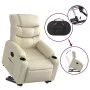 Sillón reclinable elevable eléctrico de cuero sintético crema de , Sillones - Ref: Foro24-3206614, Precio: 357,74 €, Descuent...