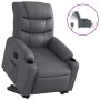 Sillón reclinable elevable eléctrico de cuero sintético gris de , Sillones - Ref: Foro24-3206616, Precio: 325,22 €, Descuento: %