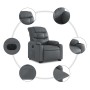 Sillón reclinable elevable eléctrico de cuero sintético gris de , Sillones - Ref: Foro24-3206616, Precio: 325,22 €, Descuento: %