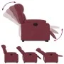 Sillón reclinable elevable tela rojo tinto de , Sillones - Ref: Foro24-3205319, Precio: 304,69 €, Descuento: %