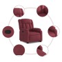 Sillón reclinable elevable tela rojo tinto de , Sillones - Ref: Foro24-3205319, Precio: 301,42 €, Descuento: %