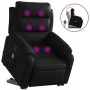 Sillón reclinable de masaje de pie cuero artificial negro de , Sillones - Ref: Foro24-3205049, Precio: 350,15 €, Descuento: %