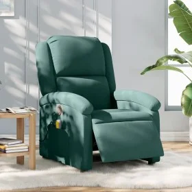 Sillón reclinable de masaje eléctrico terciopelo verde oscuro de , Sillones - Ref: Foro24-3204291, Precio: 252,71 €, Descuent...