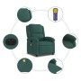 Sillón reclinable de masaje eléctrico terciopelo verde oscuro de , Sillones - Ref: Foro24-3204291, Precio: 248,32 €, Descuent...