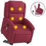 Sillón reclinable de masaje elevable terciopelo rojo tinto de , Sillones - Ref: Foro24-3204316, Precio: 331,82 €, Descuento: %