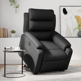 Sillón reclinable y elevable eléctrico cuero sintético negro de , Sillones - Ref: Foro24-3205056, Precio: 330,35 €, Descuento: %