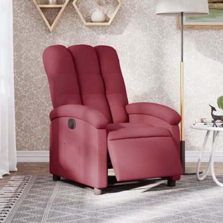 Sillón reclinable eléctrico tela rojo tinto de , Sillones - Ref: Foro24-3204071, Precio: 246,32 €, Descuento: %