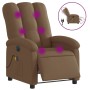 Sillón reclinable de masaje eléctrico tela marrón de , Sillones - Ref: Foro24-3204084, Precio: 264,49 €, Descuento: %