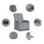 Sillón reclinable elevable de tela gris claro de , Sillones - Ref: Foro24-3204092, Precio: 254,80 €, Descuento: %