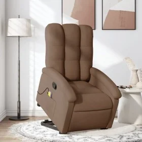 Silla de masaje reclinable de pie de tela marrón de , Sillones - Ref: Foro24-3204108, Precio: 306,59 €, Descuento: %