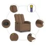 Silla de masaje reclinable de pie de tela marrón de , Sillones - Ref: Foro24-3204108, Precio: 306,59 €, Descuento: %
