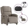 Sillón reclinable de masaje eléctrico tela gris taupe de , Sillones - Ref: Foro24-3204160, Precio: 258,79 €, Descuento: %