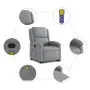 Sillón de masaje reclinable de pie de tela gris claro de , Sillones - Ref: Foro24-3204176, Precio: 293,73 €, Descuento: %