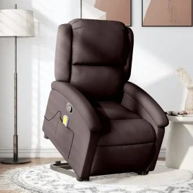 Silla de masaje reclinable de pie de tela marrón oscuro de , Sillones - Ref: Foro24-3204181, Precio: 290,82 €, Descuento: %