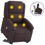Silla de masaje reclinable de pie de tela marrón oscuro de , Sillones - Ref: Foro24-3204181, Precio: 290,82 €, Descuento: %