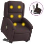 Silla de masaje reclinable de pie de tela marrón oscuro de , Sillones - Ref: Foro24-3204181, Precio: 276,68 €, Descuento: %