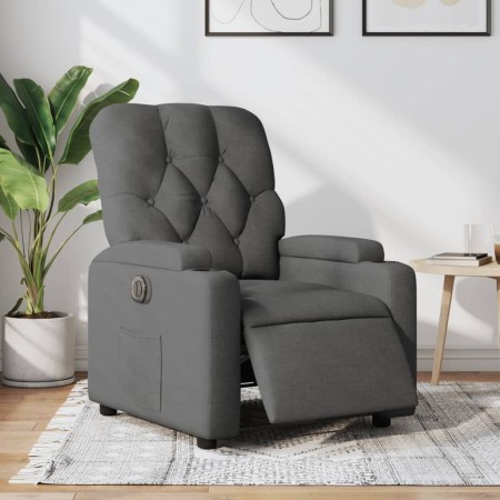 Sillón reclinable eléctrico de tela gris oscuro de , Sillones - Ref: Foro24-3204687, Precio: 234,33 €, Descuento: %