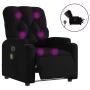 Sillón reclinable de masaje eléctrico tela negro de , Sillones - Ref: Foro24-3204700, Precio: 272,24 €, Descuento: %