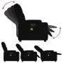 Sillón reclinable de masaje eléctrico tela negro de , Sillones - Ref: Foro24-3204700, Precio: 272,24 €, Descuento: %