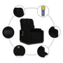 Sillón reclinable de masaje eléctrico tela negro de , Sillones - Ref: Foro24-3204700, Precio: 272,24 €, Descuento: %