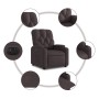 Sillón reclinable eléctrico tela marrón oscuro de , Sillones - Ref: Foro24-3204691, Precio: 237,87 €, Descuento: %
