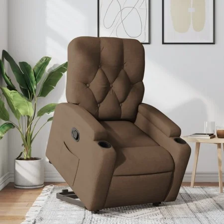 Brown Fabric Liftable Recliner by , Armchairs - Ref: Foro24-3204714, Price: 293,88 €, Discount: %