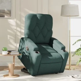 Dark green fabric lifting recliner by , Armchairs - Ref: Foro24-3204716, Price: 282,10 €, Discount: %