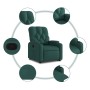 Sillón reclinable elevable tela verde oscuro de , Sillones - Ref: Foro24-3204716, Precio: 259,47 €, Descuento: %