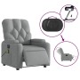 Sillón reclinable de masaje eléctrico tela gris claro de , Sillones - Ref: Foro24-3204698, Precio: 297,68 €, Descuento: %