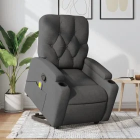 Silla de masaje reclinable de pie de tela gris oscuro de , Sillones - Ref: Foro24-3204723, Precio: 349,61 €, Descuento: %