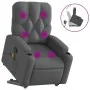 Silla de masaje reclinable de pie de tela gris oscuro de , Sillones - Ref: Foro24-3204723, Precio: 349,61 €, Descuento: %