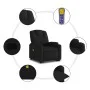 Sillón reclinable de masaje elevable tela negro de , Sillones - Ref: Foro24-3204382, Precio: 332,86 €, Descuento: %