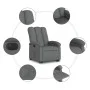 Sillón eléctrico reclinable elevable de tela gris oscuro de , Sillones - Ref: Foro24-3204117, Precio: 325,83 €, Descuento: %