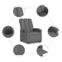 Sillón eléctrico reclinable elevable de tela gris oscuro de , Sillones - Ref: Foro24-3204117, Precio: 312,41 €, Descuento: %