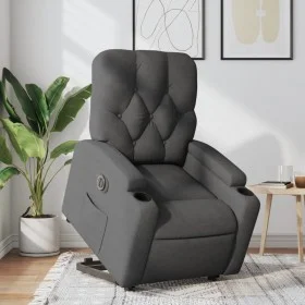 Sillón eléctrico reclinable elevable de tela gris oscuro de , Sillones - Ref: Foro24-3204735, Precio: 326,23 €, Descuento: %