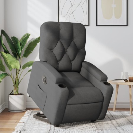 Sillón eléctrico reclinable elevable de tela gris oscuro de , Sillones - Ref: Foro24-3204735, Precio: 300,87 €, Descuento: %