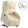 Sillón eléctrico reclinable elevable de tela color crema de , Sillones - Ref: Foro24-3204197, Precio: 328,09 €, Descuento: %